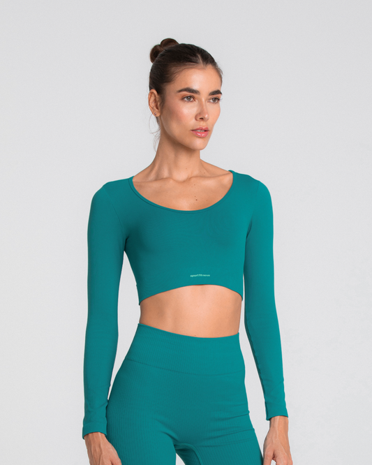 Top Seamless Shake Azul Jade